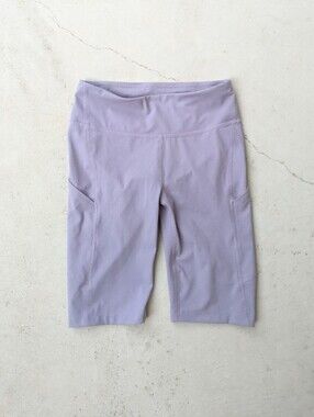 Outdoor Voices Light Lilac Biker Shorts With Pockets